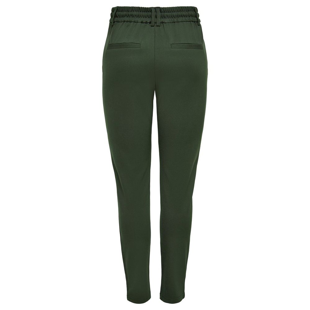 Only green viscose trousers in a casual look