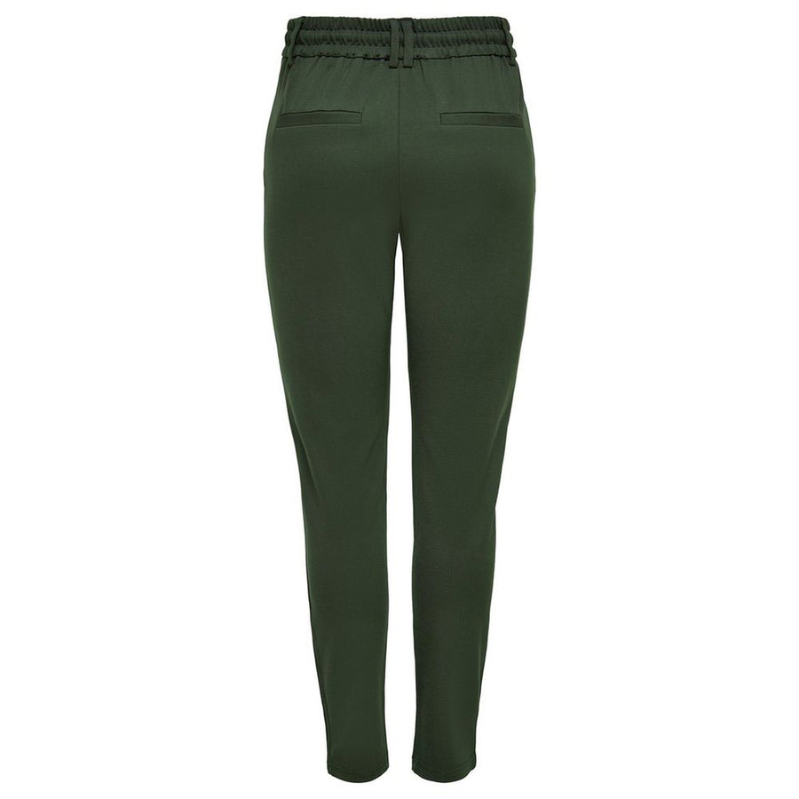 Only green viscose trousers in a casual look