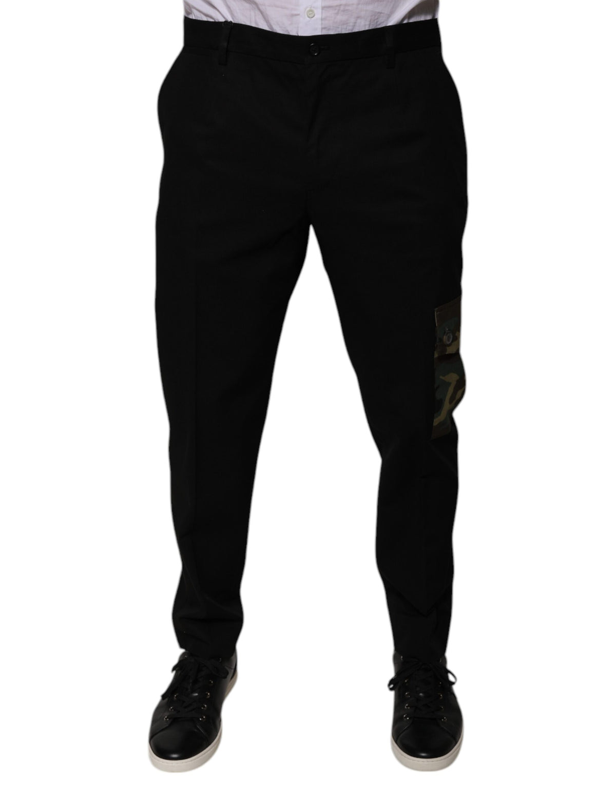 Dolce & Gabbana Black Cotton Men's Cargo Casual Pants