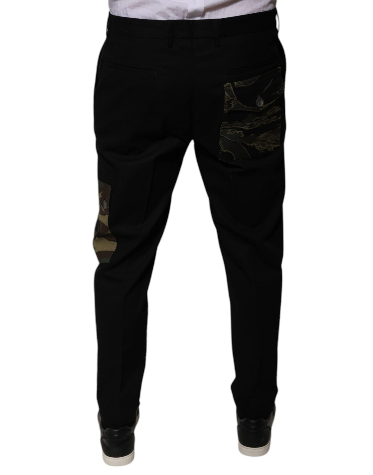 Dolce & Gabbana Black Cotton Men's Cargo Casual Pants