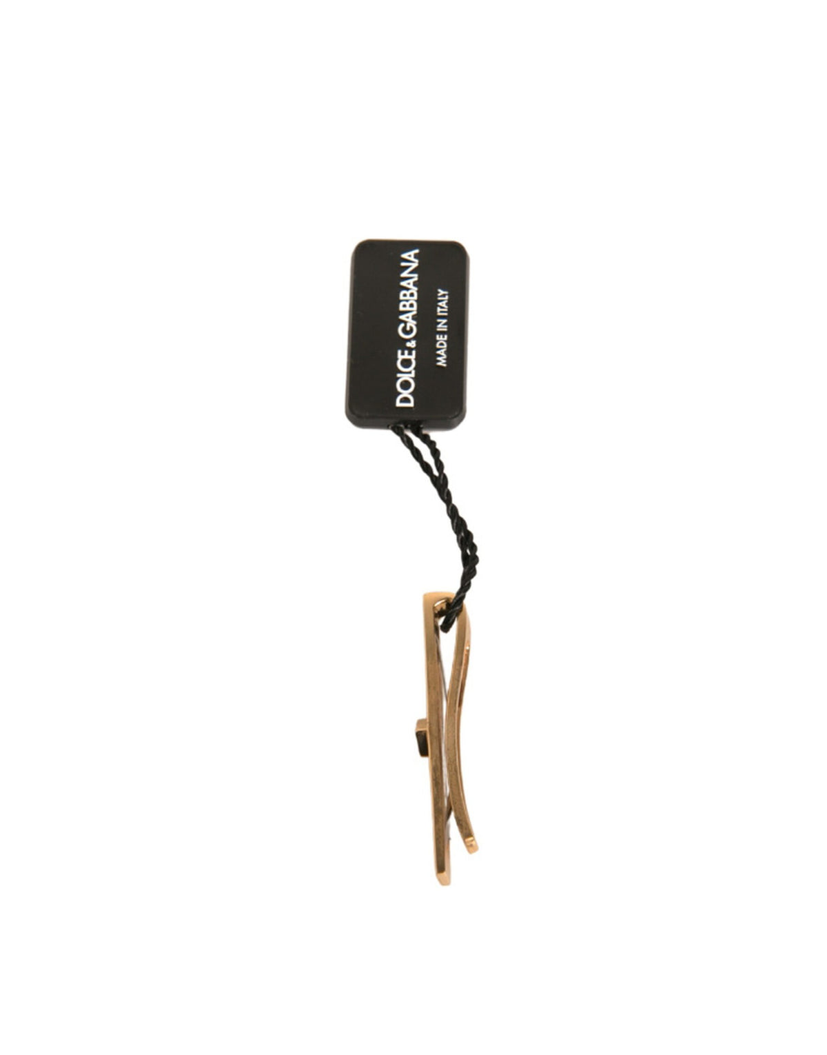 Dolce & Gabbana Gold Tone Brass Crystal Tie Clip Bar
