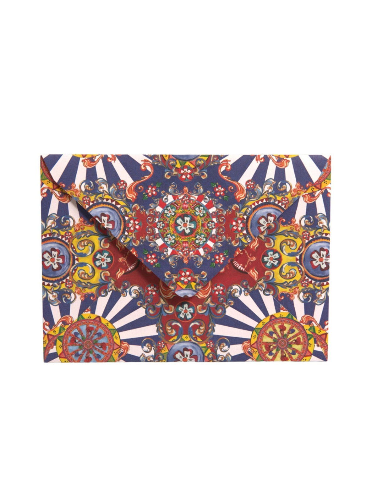 Dolce & Gabbana Multicolor Carretto Siciliano Etui für Postkarten