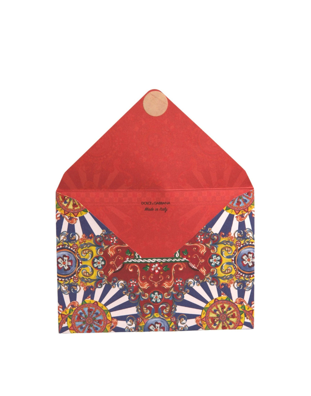 Dolce & Gabbana Multicolor Carretto Siciliano Etui für Postkarten