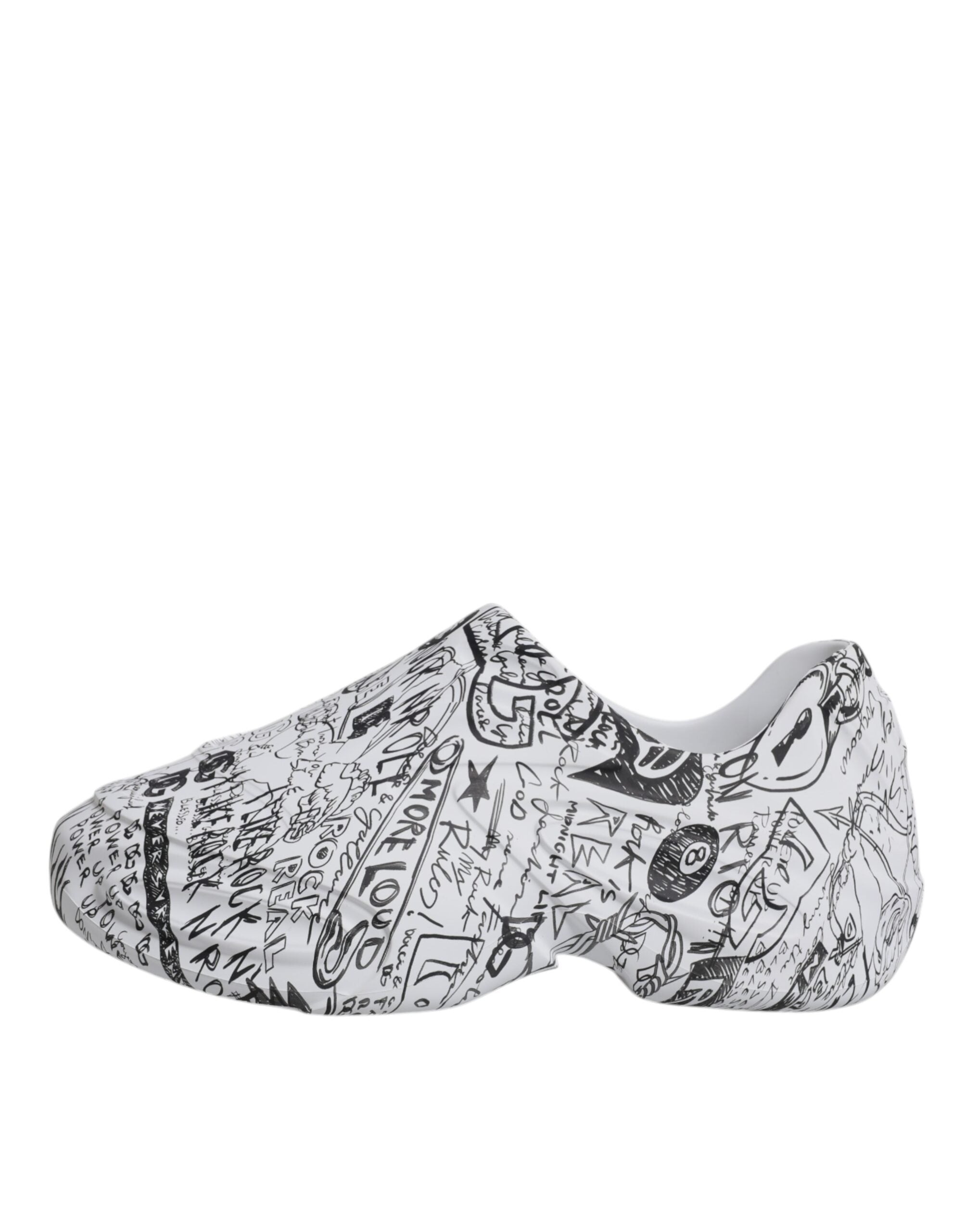 Dolce & Gabbana Weiß Schwarz Graffiti Daymaster Sneakers