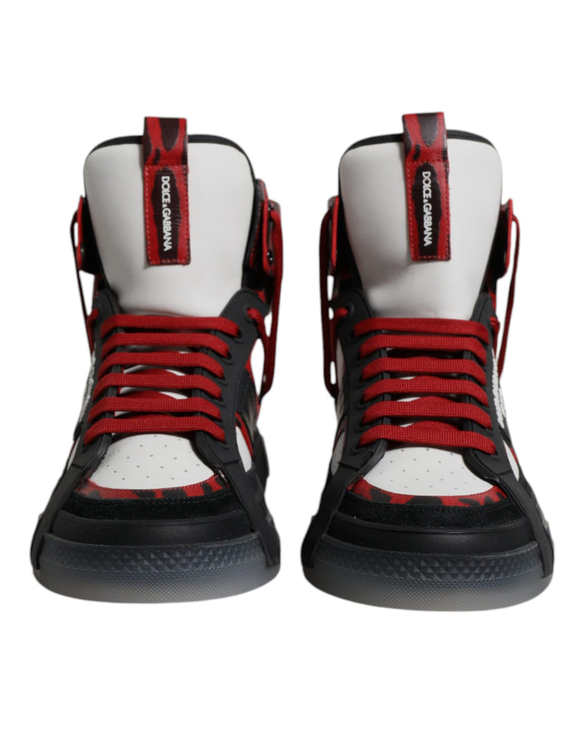 Dolce & Gabbana Multicolor Leder High Top Sneakers Schuhe