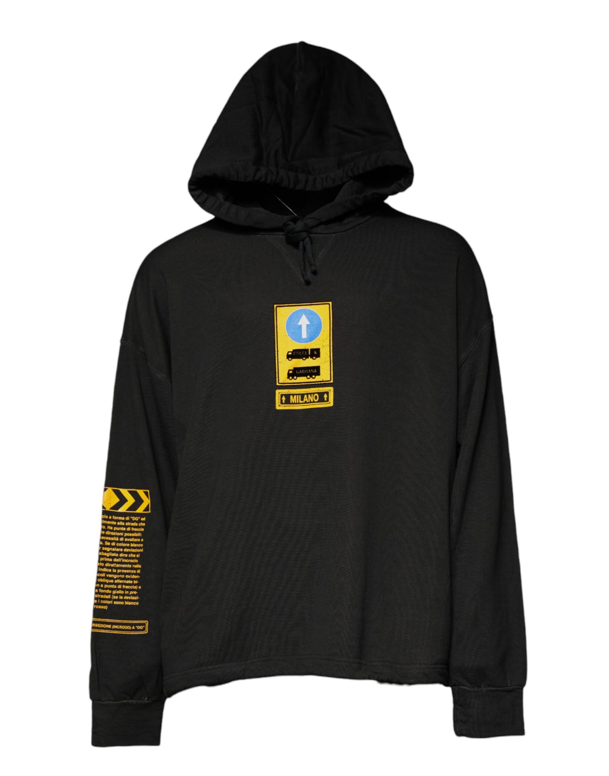 Dolce & Gabbana Black DG Shield Cotton Hoodie