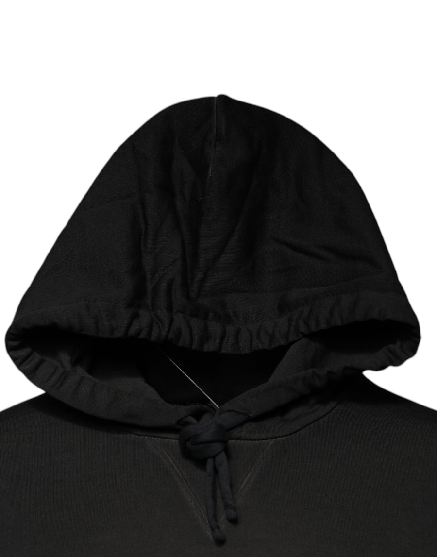 Dolce & Gabbana Black DG Shield Cotton Hoodie