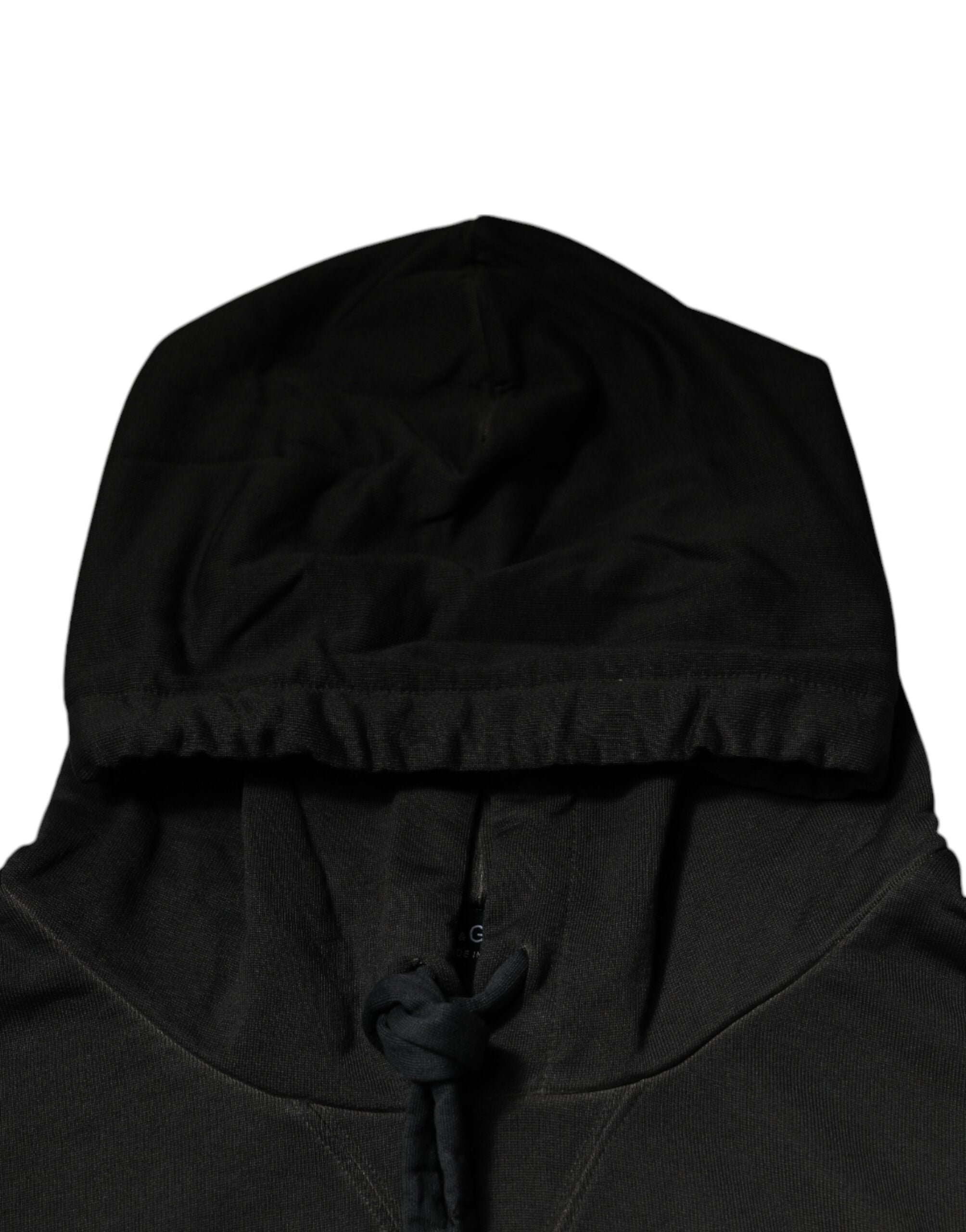 Dolce & Gabbana schwarzer DG Shield Kapuzenpullover aus Baumwolle