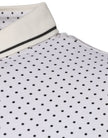 Dolce & Gabbana weißes gepunktetes Baumwoll-Polo-Shirt mit Kragen