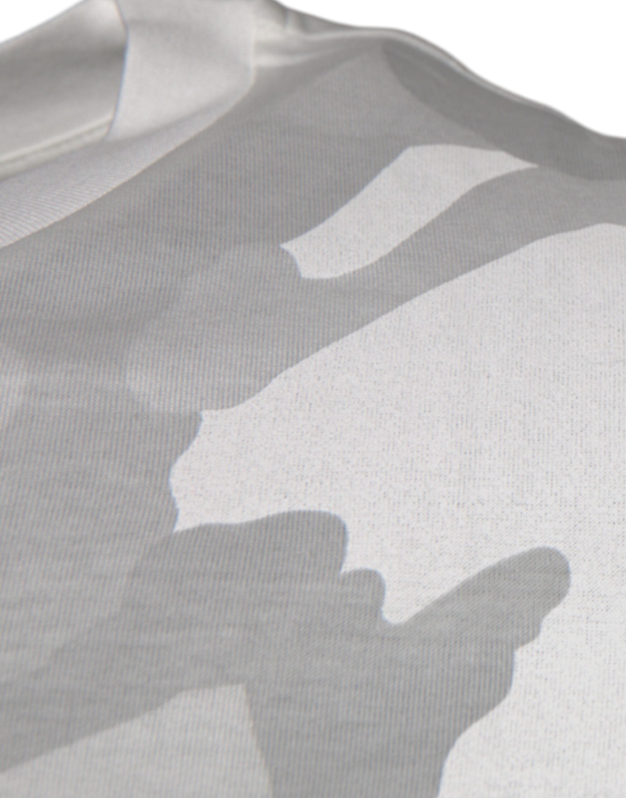 Dolce & Gabbana White Grey Camouflage Cotton Crew-Neck T-Shirt
