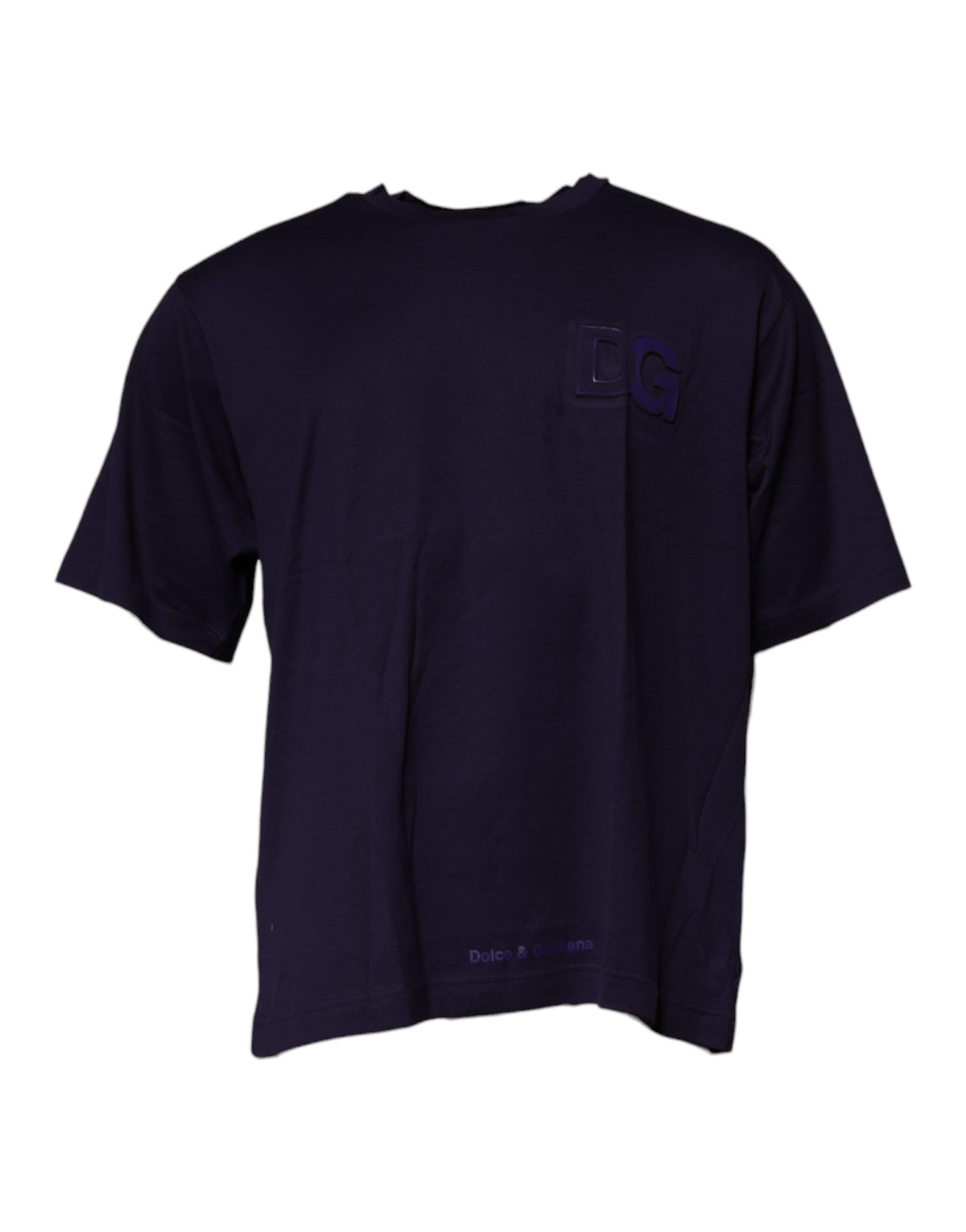 Dolce & Gabbana Navy DG Logo Cotton Crew-Neck T-Shirt
