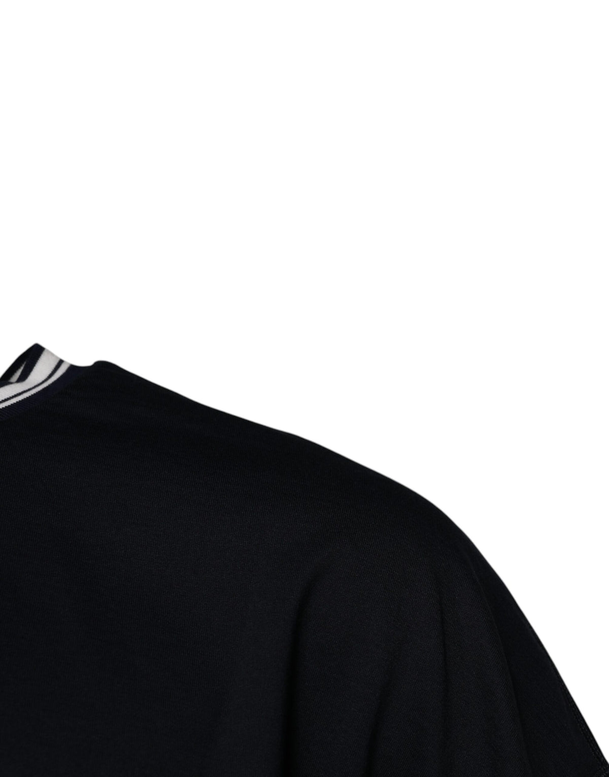 Dolce & Gabbana Navy Blue Logo Crown Cotton Crewneck T-Shirt