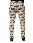 Dolce & Gabbana Off White Cars Baumwolle Skinny Herren Jeans