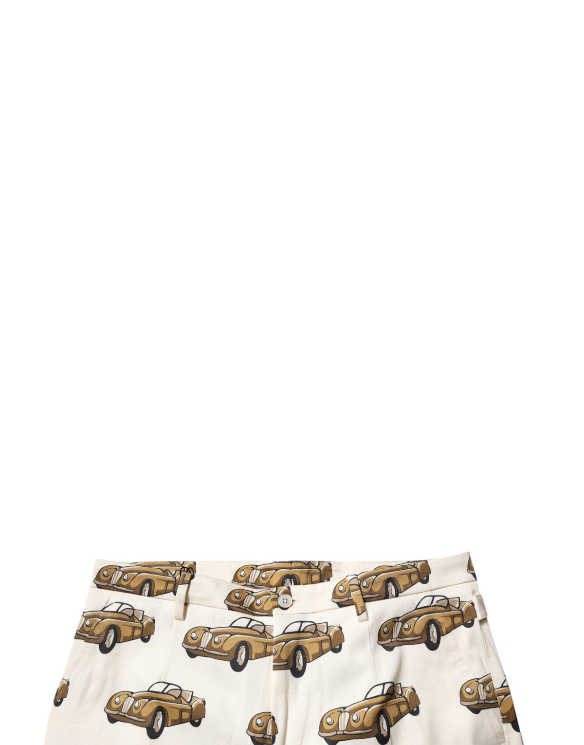 Dolce & Gabbana Off White Cars Cotton Skinny Men's Denim Jeans