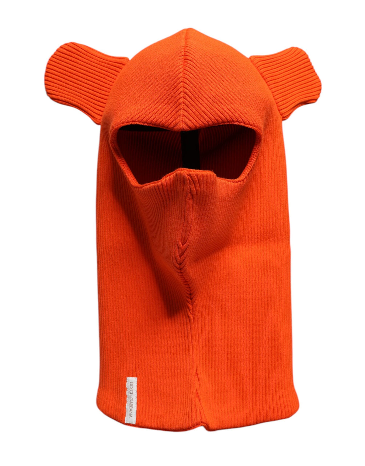Dolce & Gabbana Orange Cotton Full Face Balaclava Hat