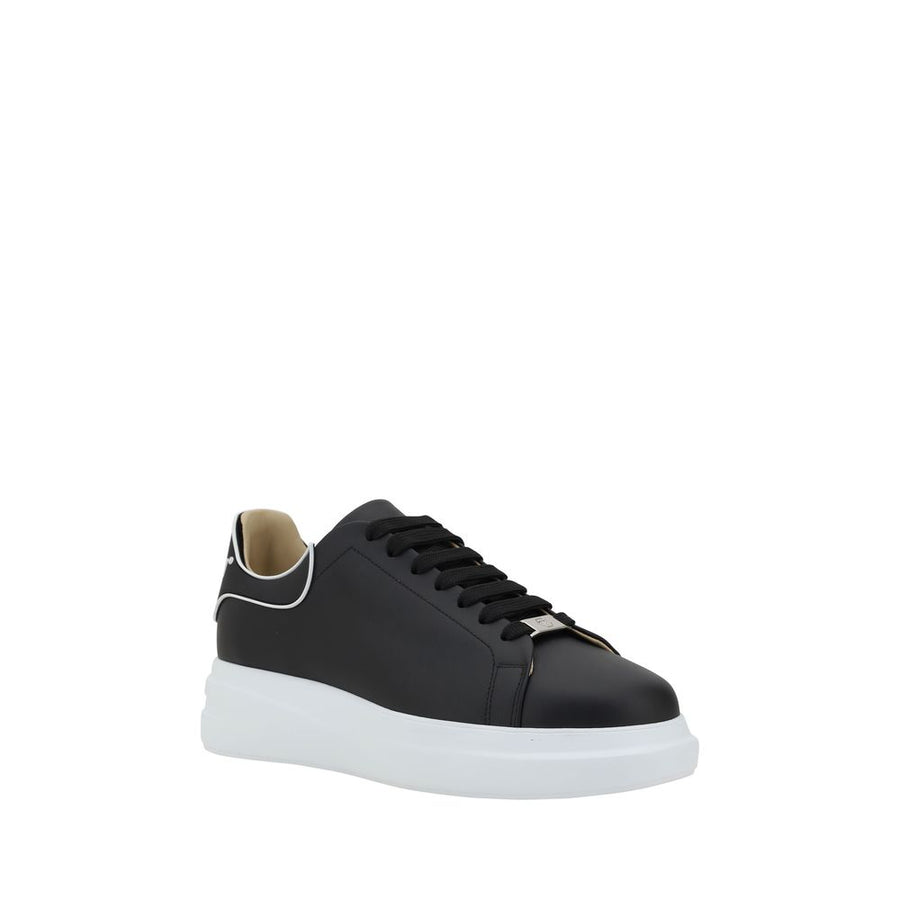 Philipp Plein Black Bos Taurus Calf Leather Low-Top Sneakers