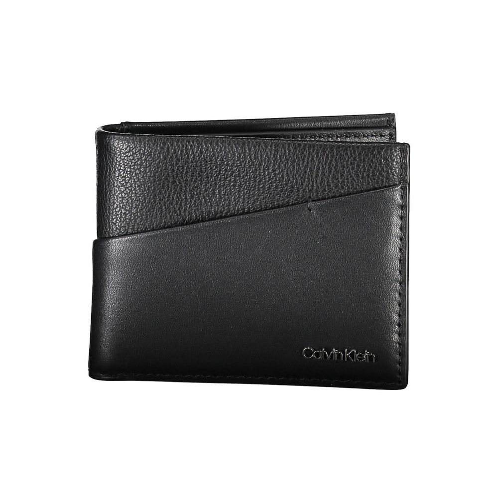 Calvin Klein Schwarzes Polyester Herren Portemonnaie