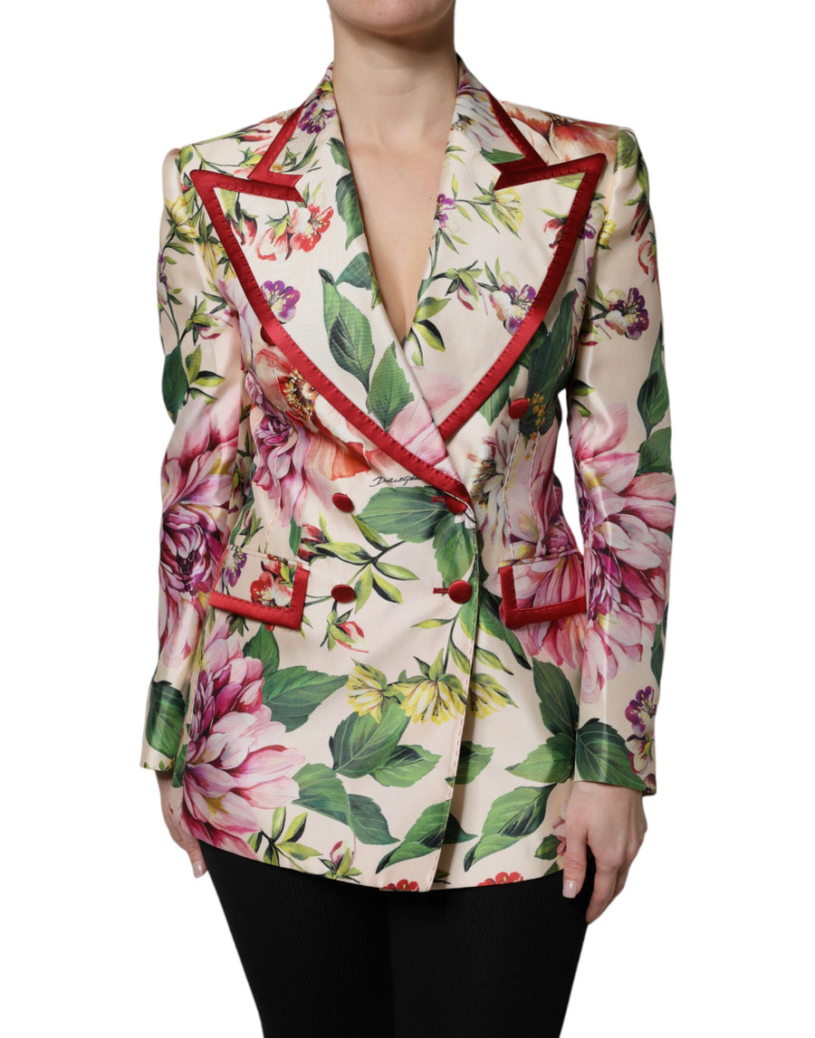 Dolce & Gabbana Multicolor Floral Double-Breasted Jacket