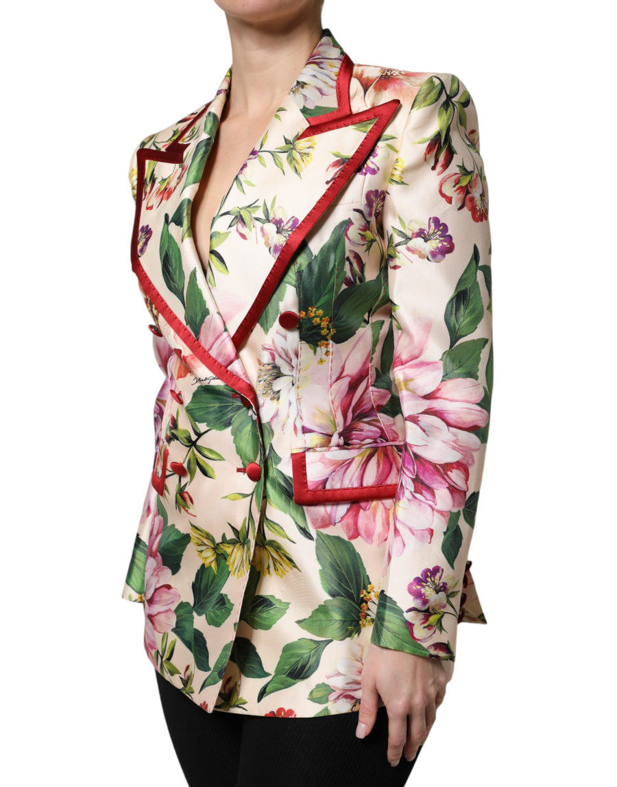 Dolce & Gabbana Multicolor Floral Double-Breasted Jacket