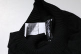 Dolce & Gabbana Schwarzer Kaschmir Strick-Halswärmer Foulard-Schal