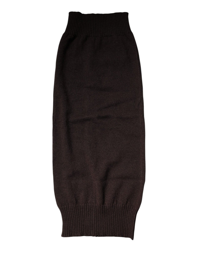 Dolce & Gabbana Brauner Kaschmir-Strickschal/Foulard
