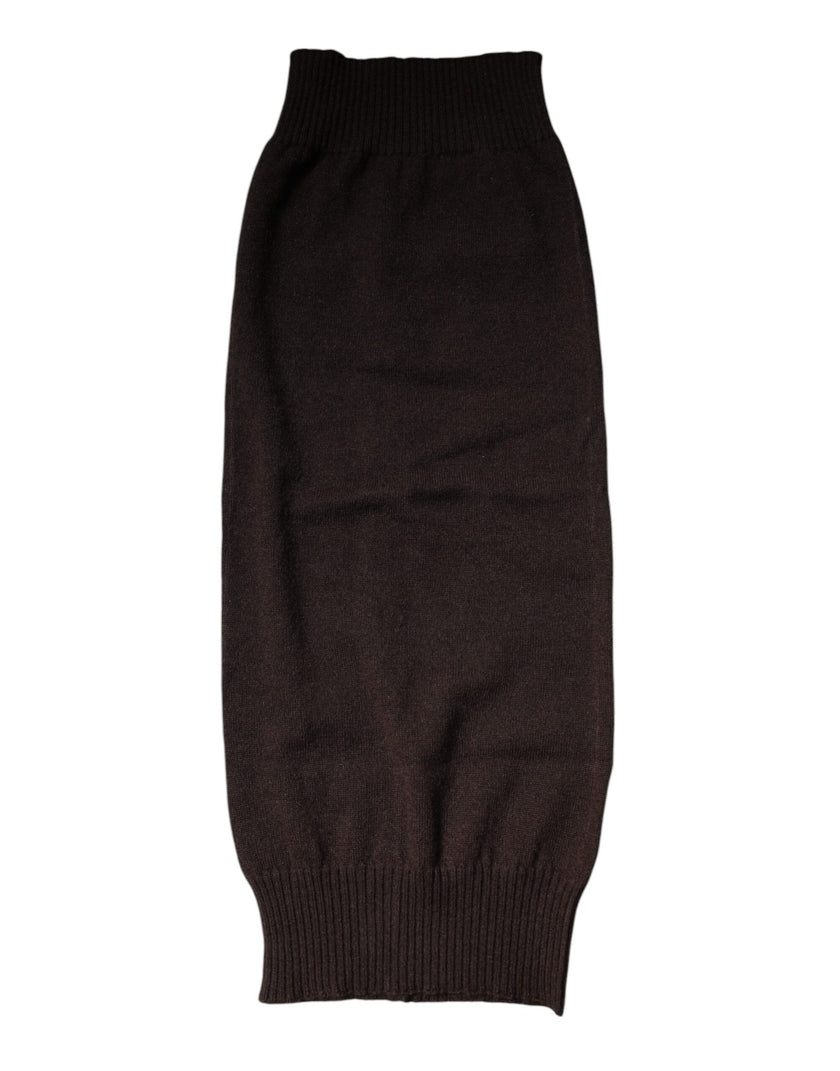 Dolce & Gabbana Brauner Kaschmir-Strickschal/Foulard