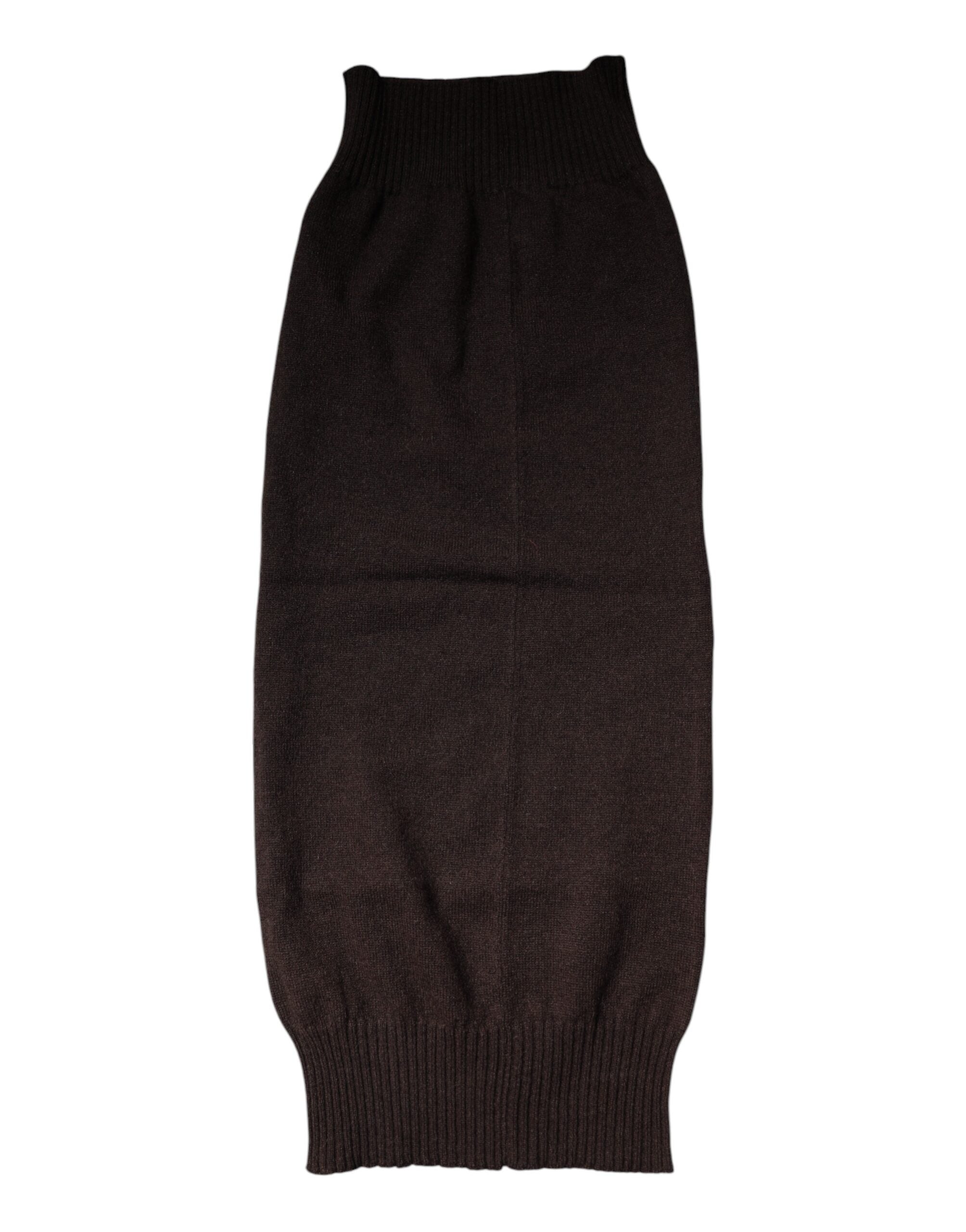 Dolce & Gabbana Brauner Kaschmir-Strickschal/Foulard