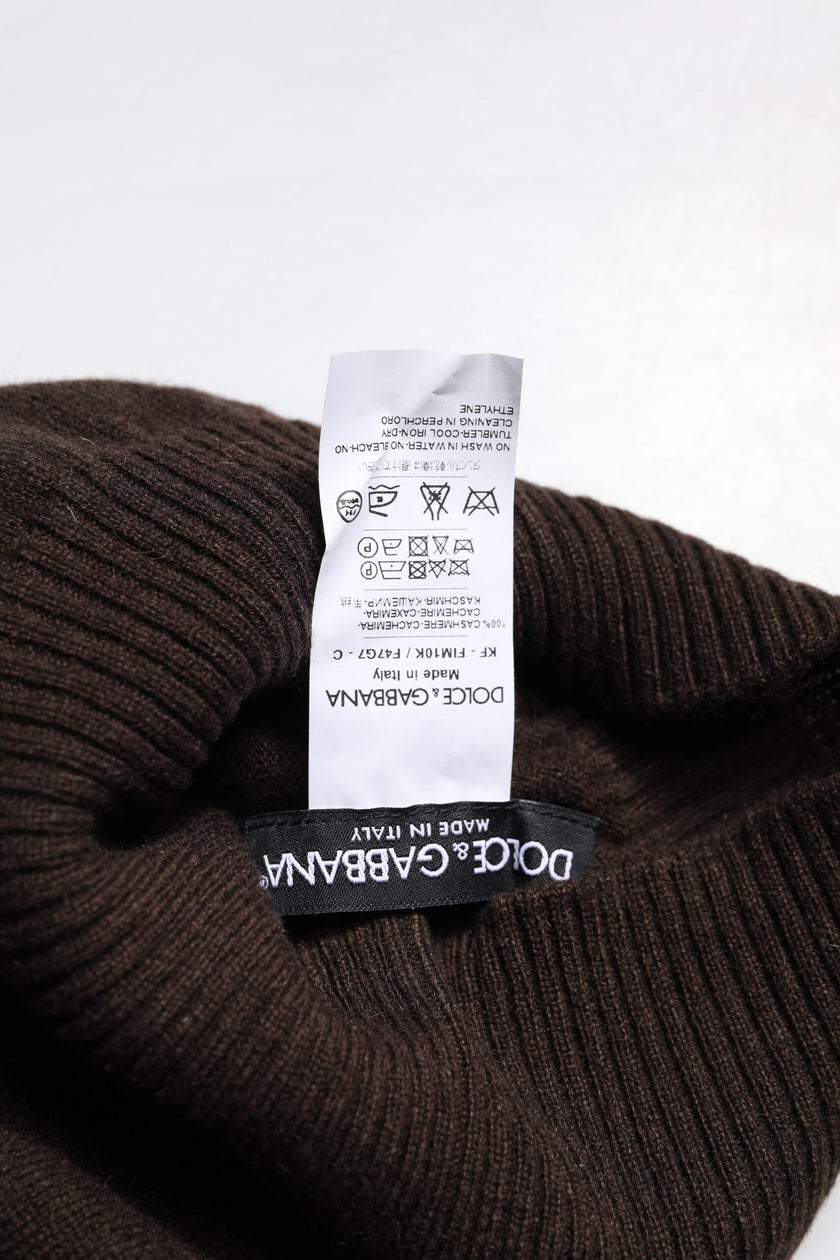 Dolce & Gabbana Brauner Kaschmir-Strickschal/Foulard