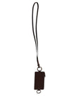 Dolce & Gabbana Braunes Kalbsleder Lanyard Logo Kartenetui Geldbörse
