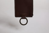Dolce & Gabbana Braunes Kalbsleder Lanyard Logo Kartenetui Geldbörse