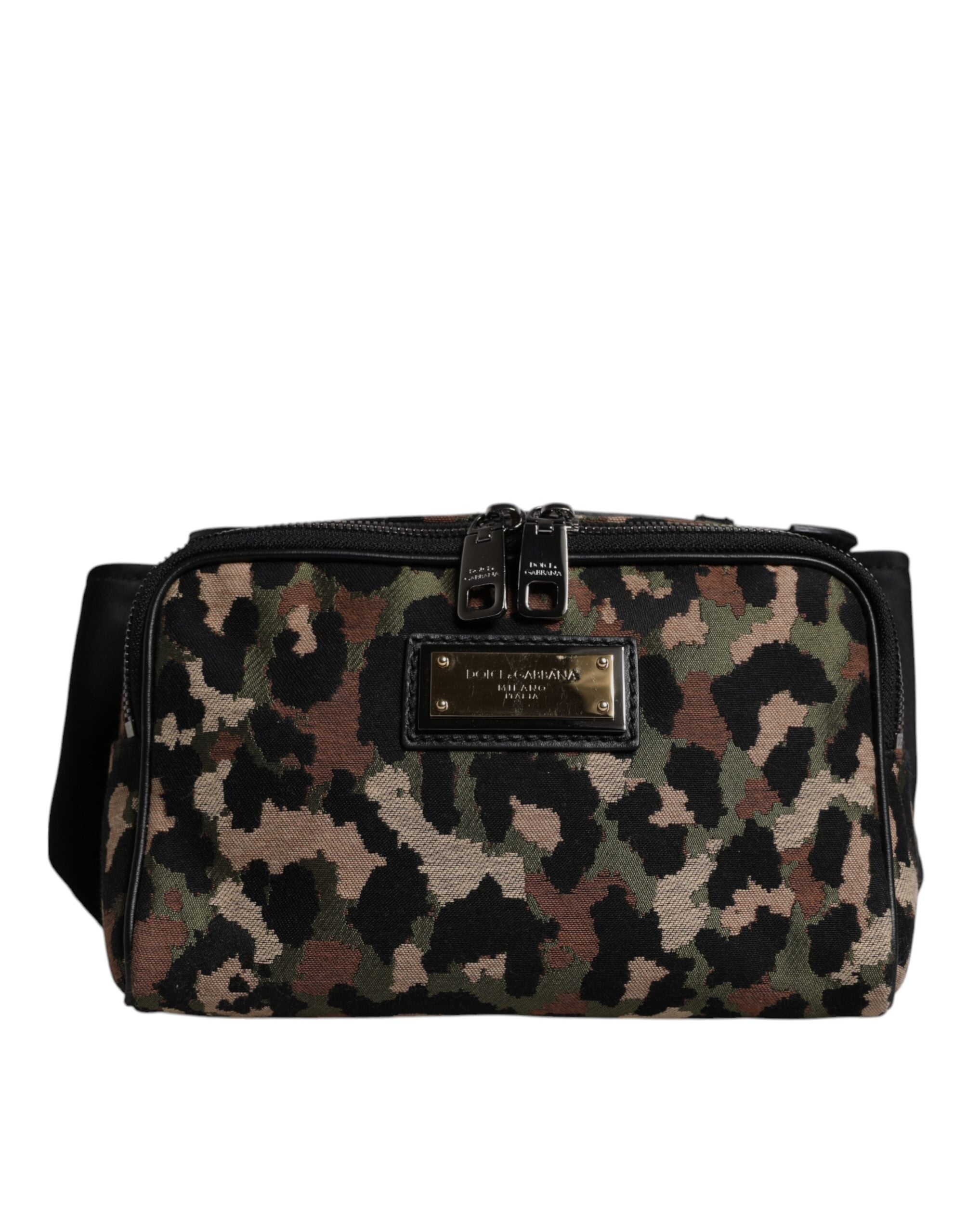Dolce & Gabbana Multicolor Leopard DG Logo Gürtel Bauchtasche