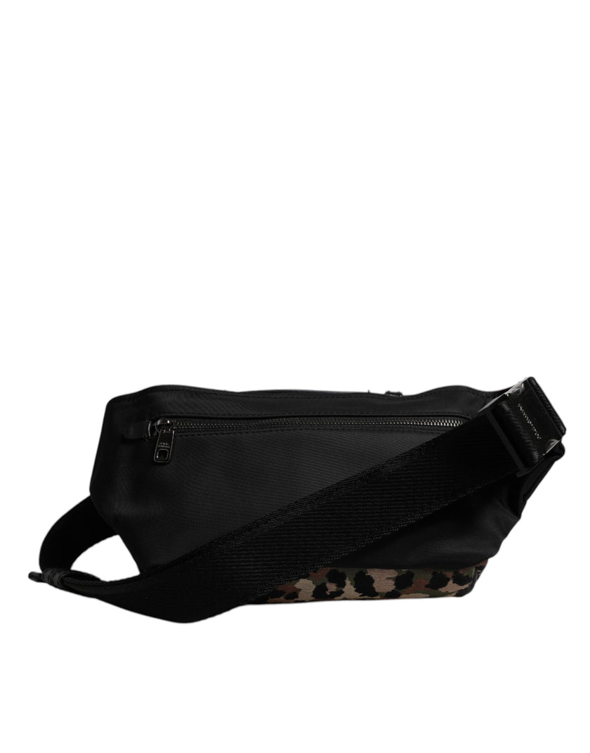 Dolce & Gabbana Multicolor Leopard DG Logo Gürtel Bauchtasche