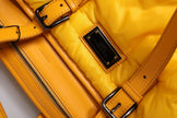 Dolce & Gabbana Gelbe Orange Nylon Logo Plakette Hand Schulter Duffle Tasche