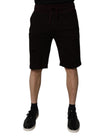Dolce & Gabbana Bordeauxrote Baumwoll-Sweatshorts für Herren Bermuda Shorts