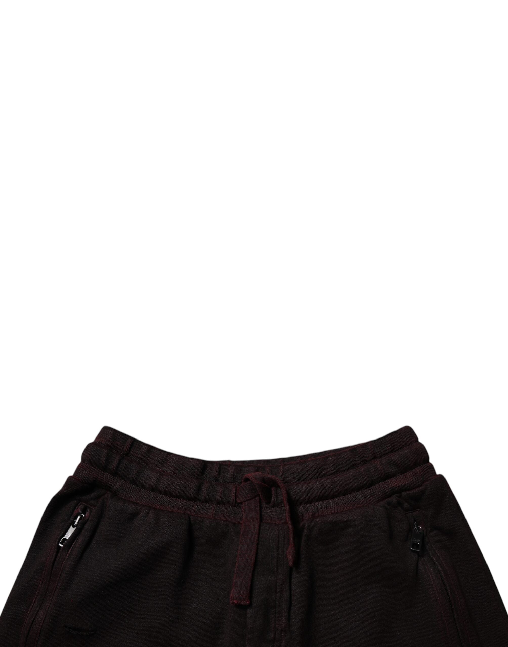 Dolce & Gabbana Bordeauxrote Baumwoll-Sweatshorts für Herren Bermuda Shorts