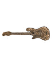 Dolce & Gabbana Gold Messing Logo Perlen Gitarre Anstecknadel Brosche