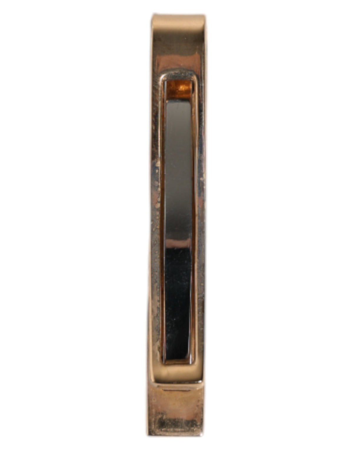 Dolce & Gabbana Gold Tone Brass Logo Tie Clip Bar
