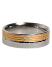 Dolce & Gabbana Gold-Silber-Ton Echtmessing DG Logo Ring