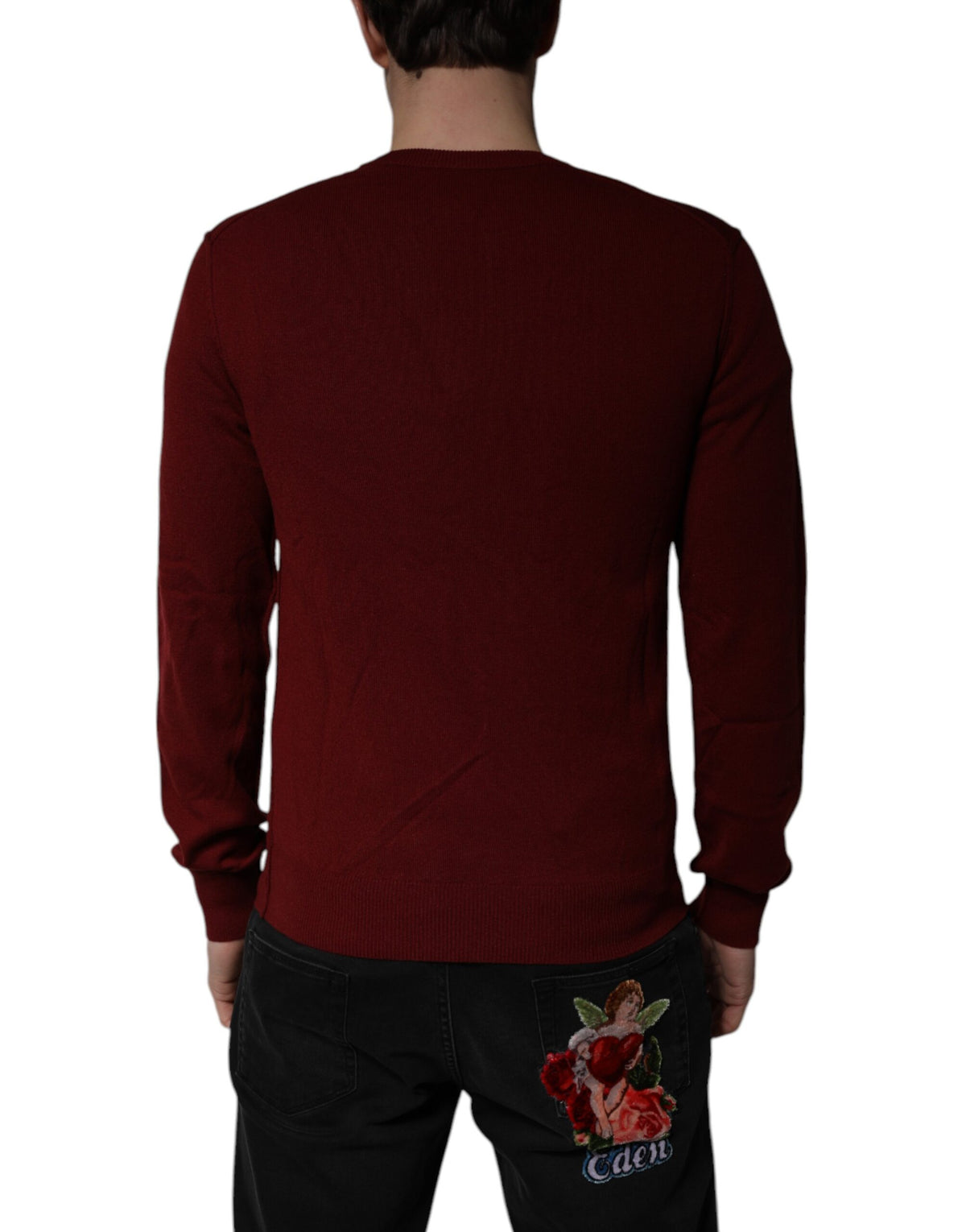 Dolce & Gabbana Men's Chestnut V-Neck Cashmere Sweater