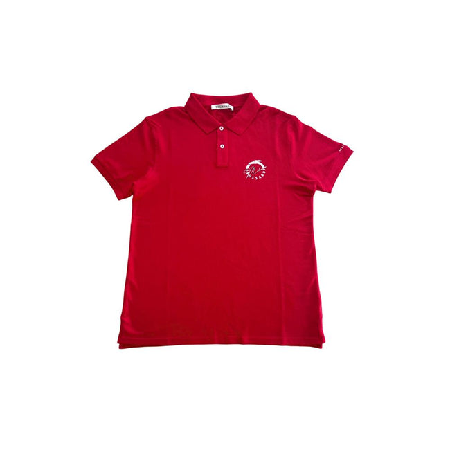Trussardi Beachwear Red Cotton Men's Polo Shirt