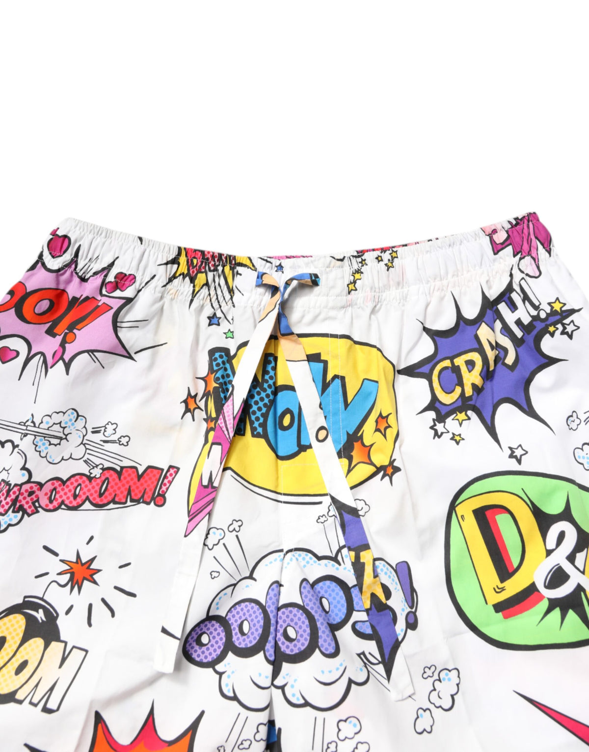 Dolce & Gabbana White Cartoon Print Cotton Men's Pajama Set