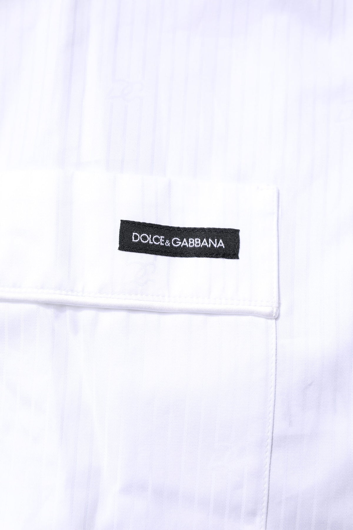 Dolce & Gabbana White Cotton Shirt Trousers Pyjama Set Sleepwear