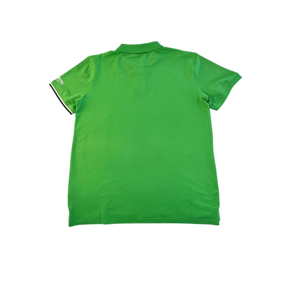 Iceberg Grünes Herren-Poloshirt aus Baumwolle