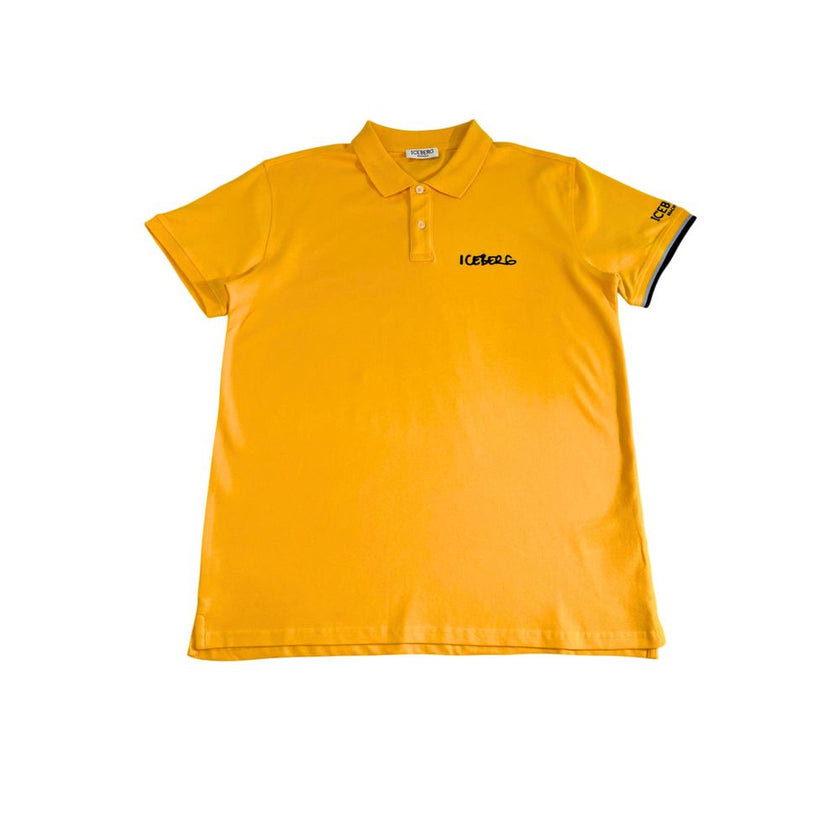 Iceberg Men's Yellow Cotton Polo Shirt