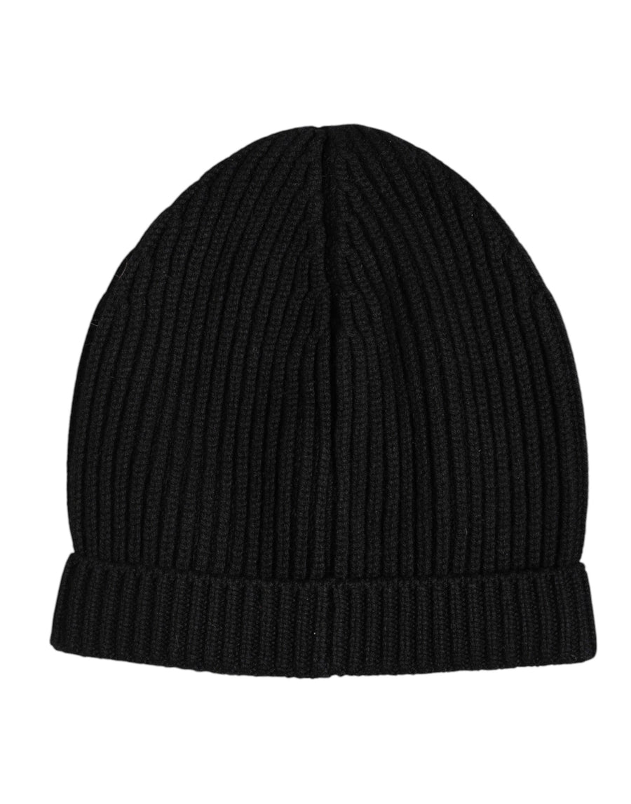 Dolce & Gabbana Black Cashmere Knit Winter Beanie