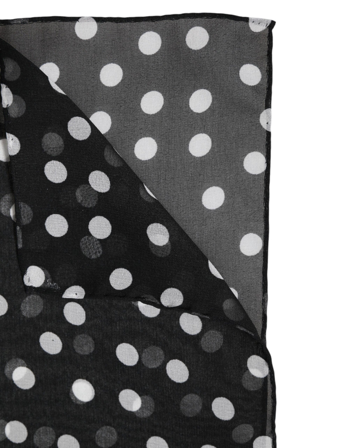 Dolce & Gabbana Schwarzer gepunkteter Polyester-Wickeltuchschal