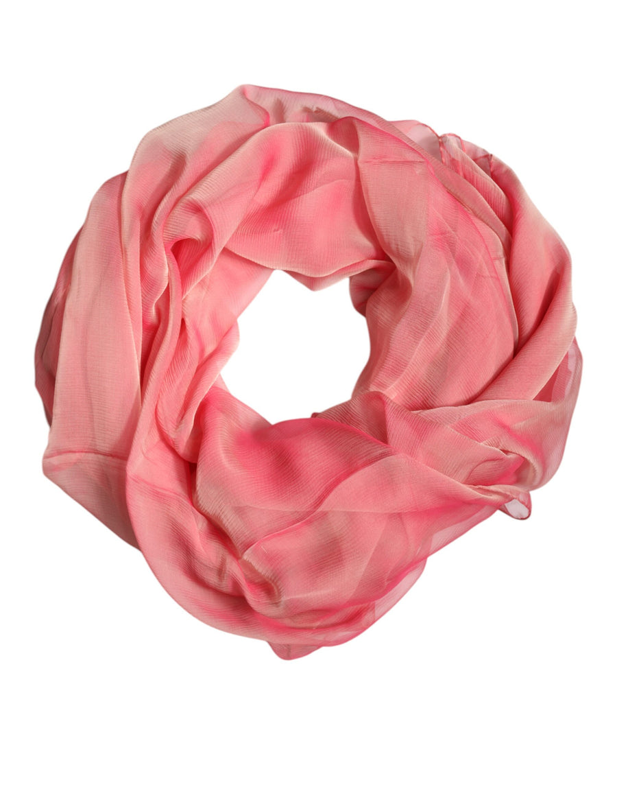 Dolce & Gabbana Pink Silk Rectangle Women's Wrap Scarf Shawl