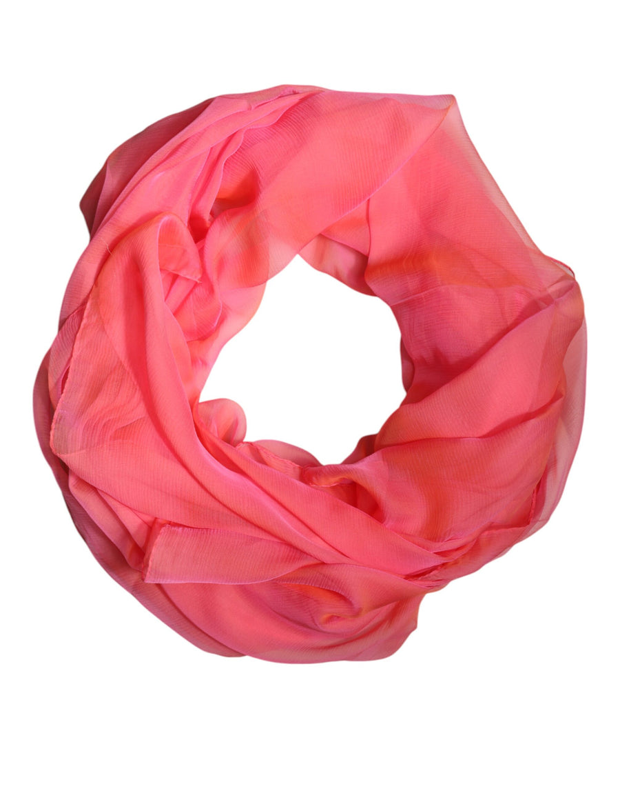 Dolce & Gabbana Pink Silk Rectangle Women's Wrap Scarf Shawl