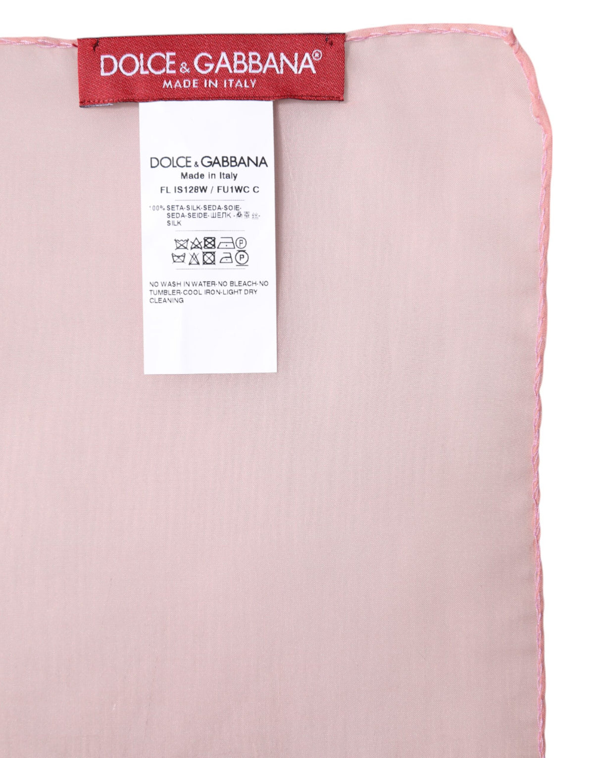 Dolce & Gabbana Pink Silk Rectangle Women's Wrap Scarf Shawl