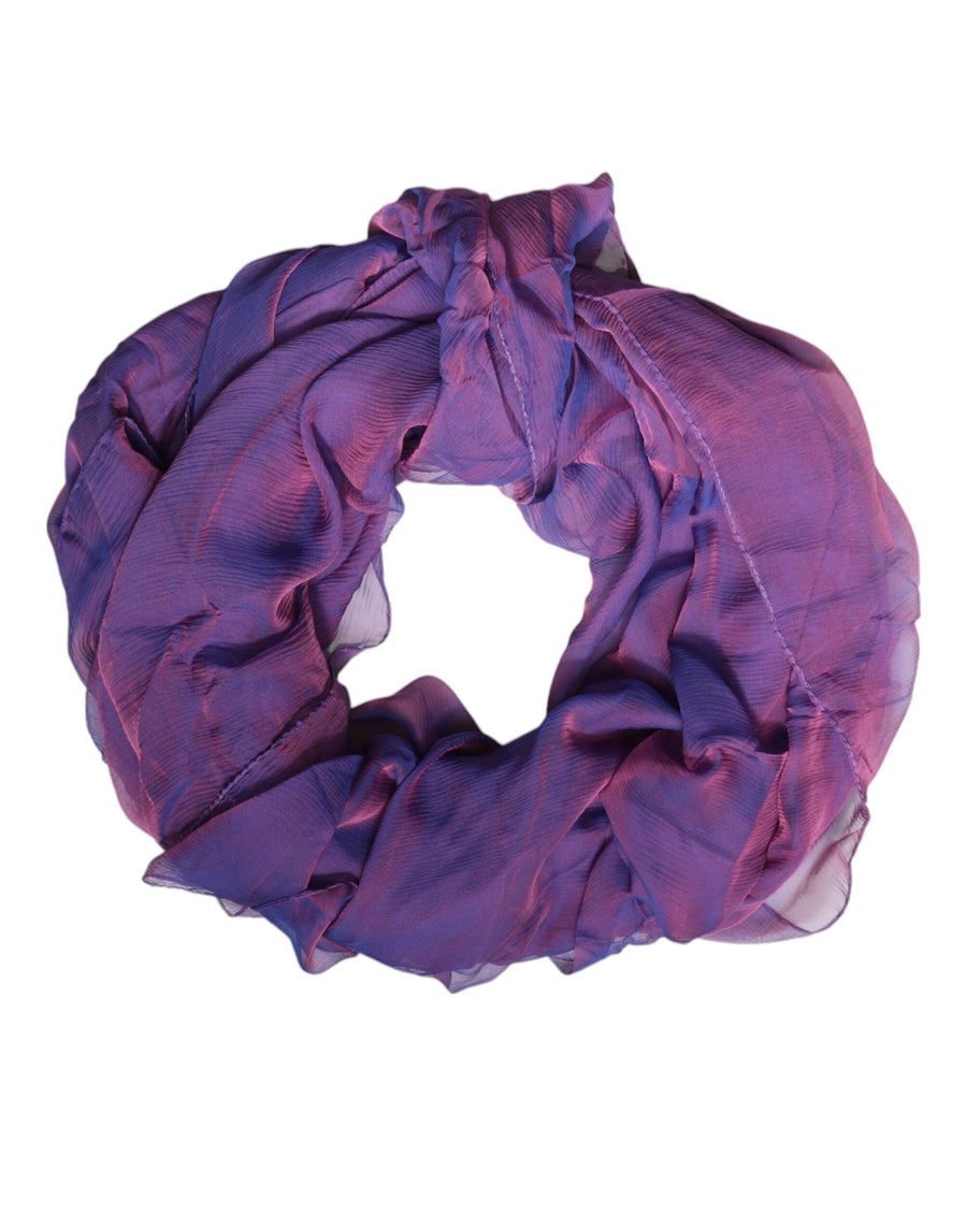Dolce & Gabbana Purple Silk Scarf Rectangle Wrap Scarf